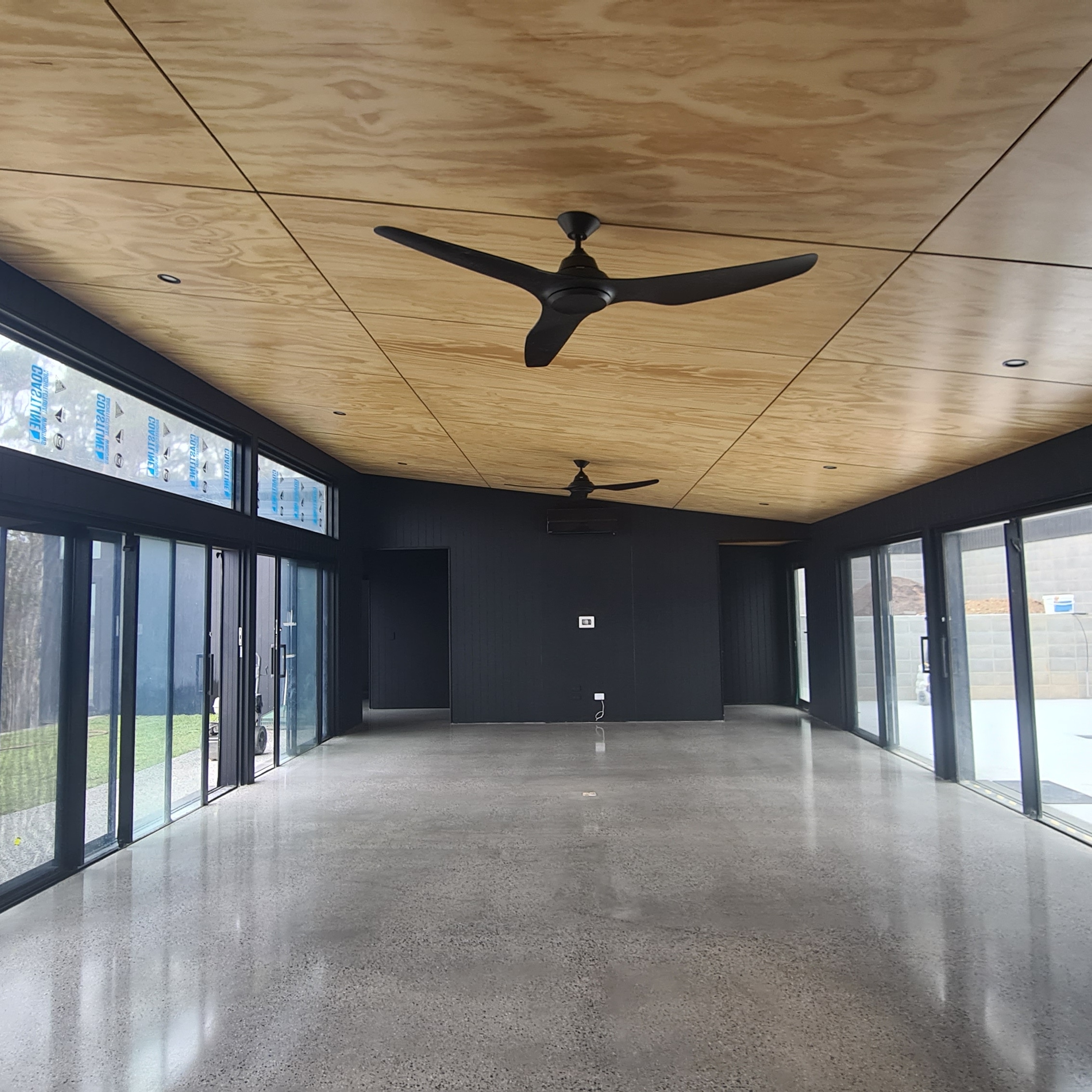 Honed concrete floor in Berry With a top coat sealer system applied